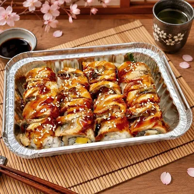 Sushi 4 cuộn lươn Nhật nướng Kabayaki