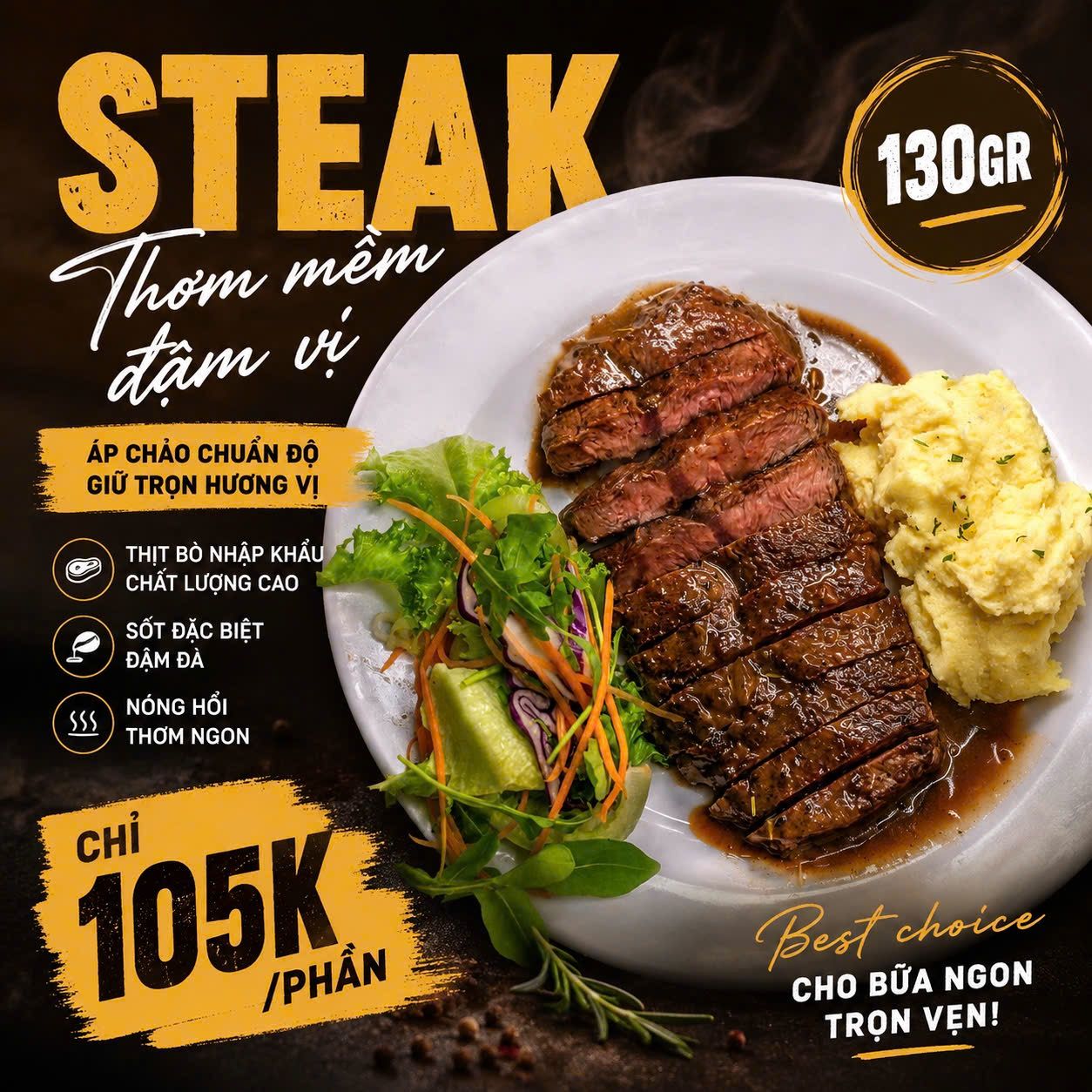 Beefsteak bò Mỹ
