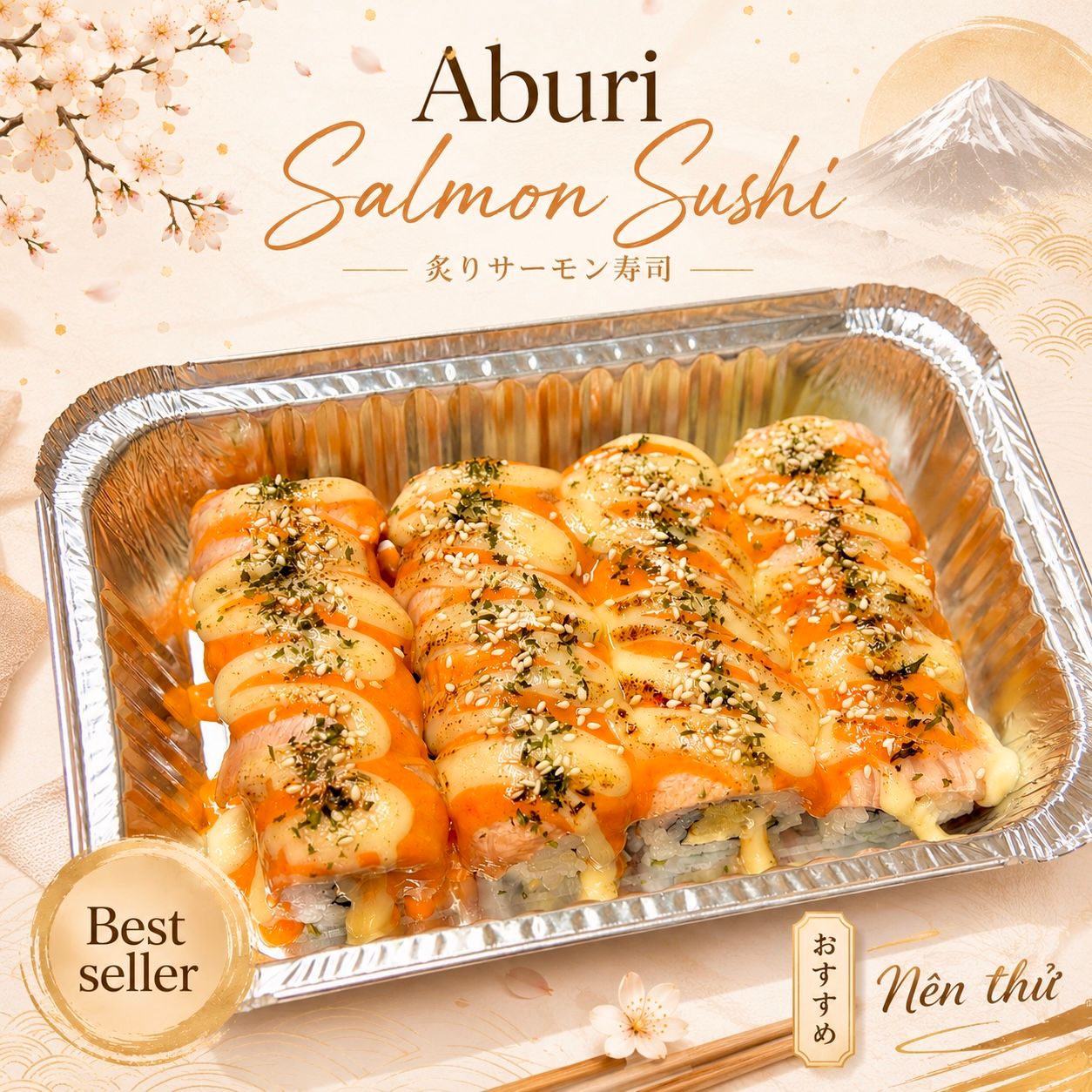 Aburi Salmon Sushi