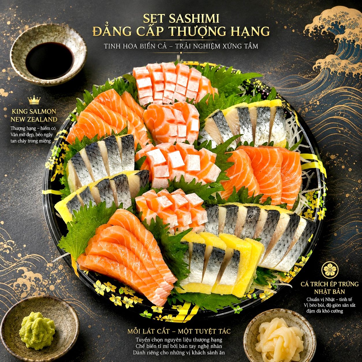 Siêu phẩm vua cá hồi King Salmon + Cá trích ép trứng Nhật Bản ( Giá dùng thử)