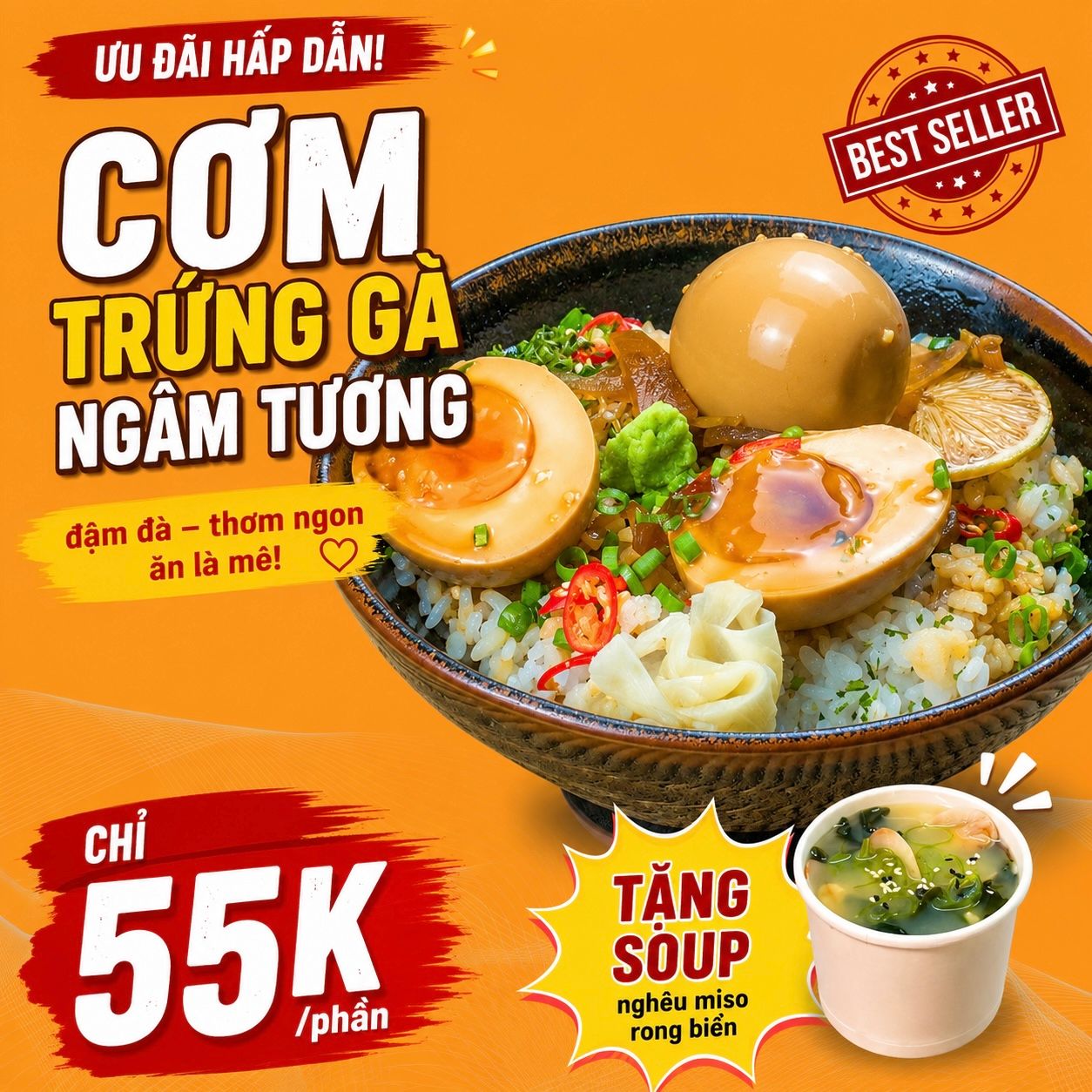 Cơm trứng ngâm tương
