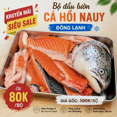 Bộ đầu lườn cá hồi đông lạnh